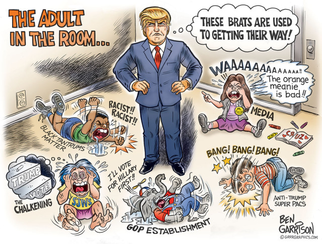 Trump as The Adult In The Room - by Ben Garrison