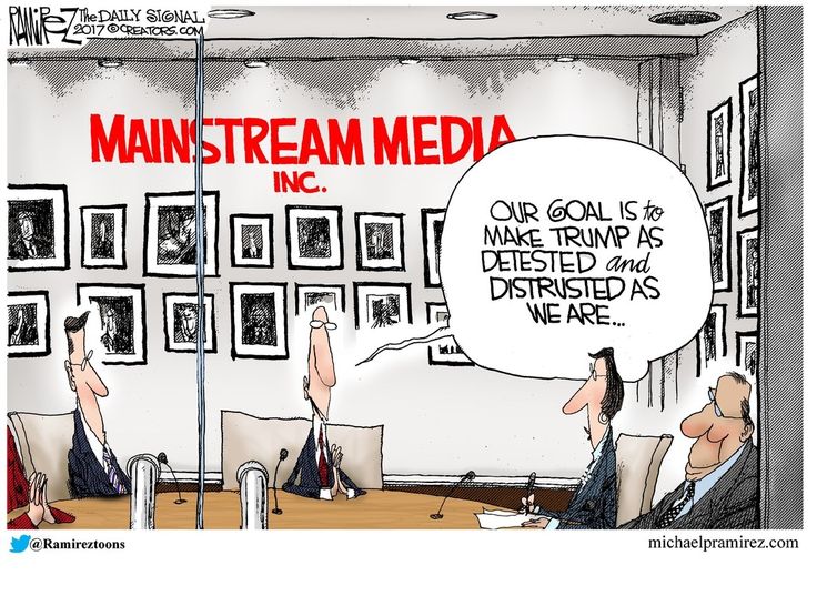 Image result for media trump bias cartoon